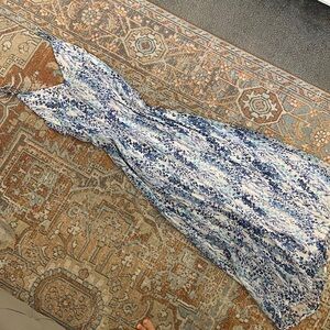 New lulu‘s blue white summer dress XS